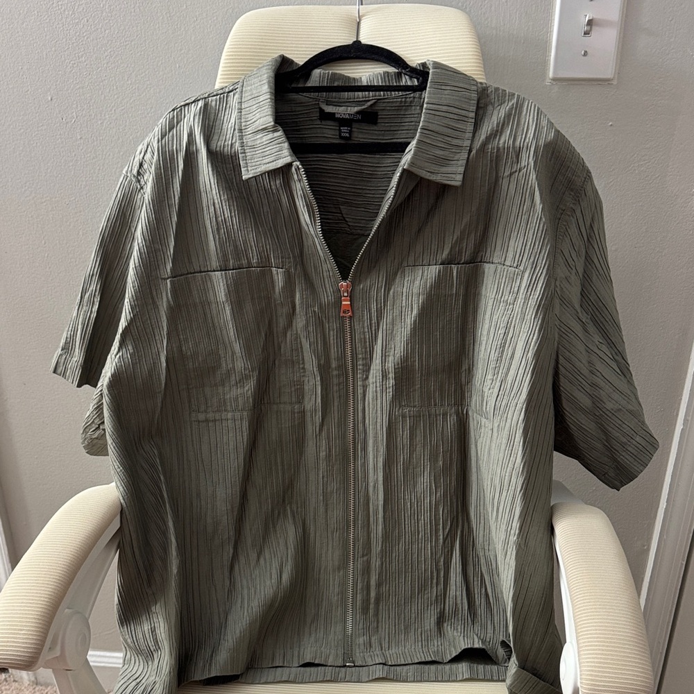 Fashion Nova Olive Green Shirt Jacket